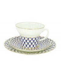 Factory Direct! Lomonosov Imperial Porcelain Tableware Cobalt Net